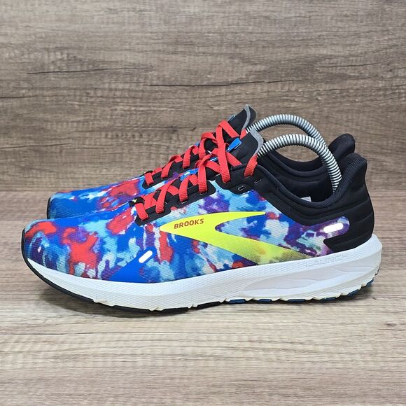 Brooks Launch 9 Women's Size 9.5 Blue Red Black Running Shoes (1203731B446) - Picture 3 of 9